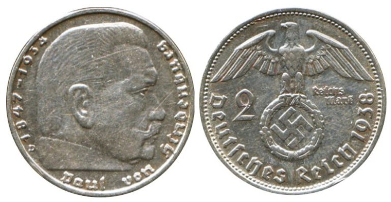 Combien Vaut Une Pièce De 10 Francs Allemagne – 2 Reichsmark 1938 D – Paul Von Hindenburg – La Monnaie